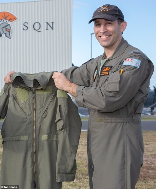 Husband Robert Crawford (pictured) is a squadron leader (a senior position and the equivalent of a major in the military) operating out of Royal Australian Air Force Base Amberley.