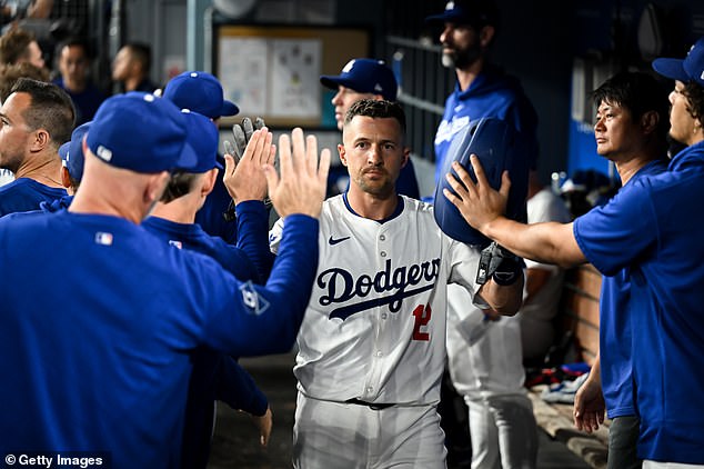 The Dodgers are currently atop the National League West with a 63-46 record.