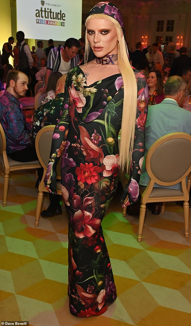 Bimini, who came second in the second season of RuPaul's Drag Race UK, has previously said she wanted a hair transplant since she was 13, when she started losing her hair. Pictured at the 2024 Attitude Pride Awards in London in June.