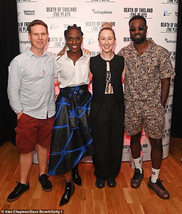 During the event she posed alongside her co-stars Thomas Coombes, Sharon Duncan-Brewster and Paapa Essiedu.