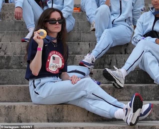 Several players, including Rose Lavelle, stared blankly at the camera.