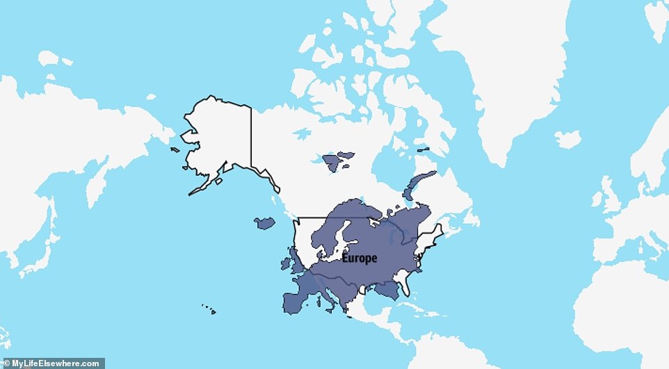 Fascinating size comparison maps reveal just how big countries and