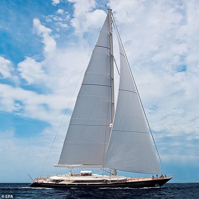 A photograph provided on August 19 by the Perini Navi Press Office shows the 'Bayesiano' sailboat, in Palermo, Sicily, Italy.