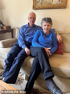 Larry Woelk, 77, with his wife Rita