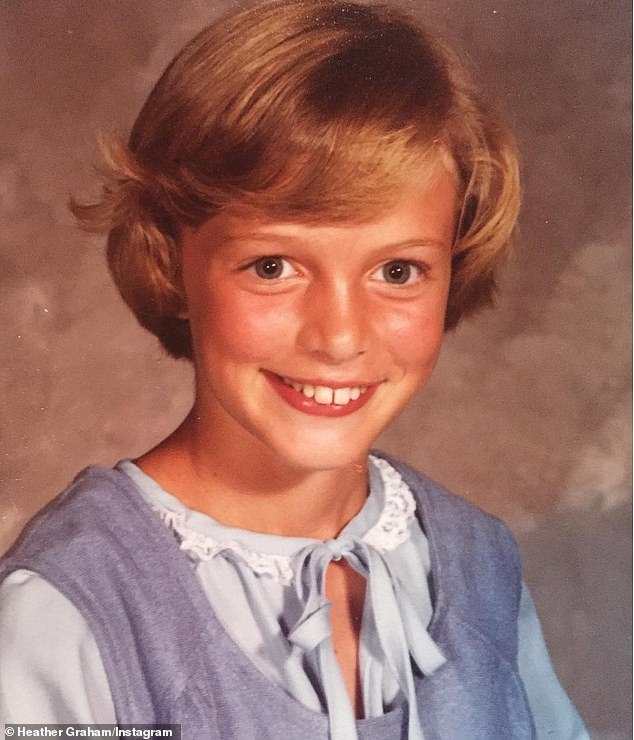 The Hollywood star who appears in a school portrait from her childhood shared on Instagram