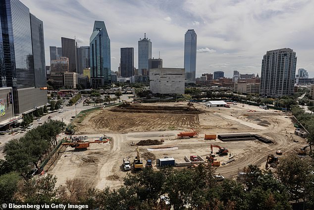 The site of Goldman Sachs Group's new campus following a groundbreaking ceremony in Dallas, Texas, in 2023