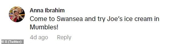 Thousands of viewers flooded her comments section with more must-try desserts from Wales, including bara brith and Joe's ice cream.