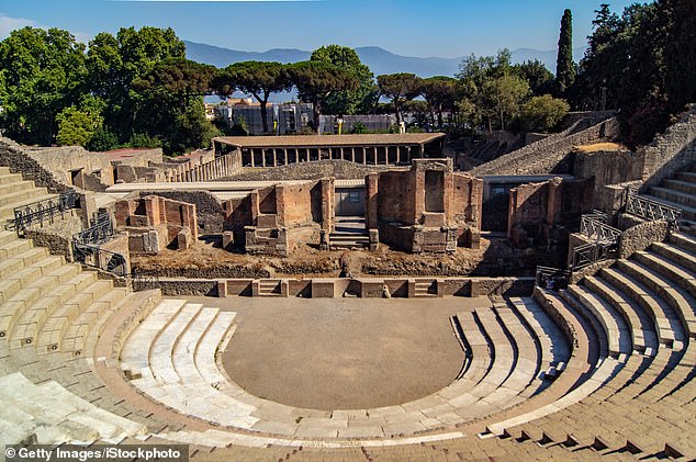 But the music icon also spent her birthday celebrations heading to an ancient Roman amphitheater in Pompeii.