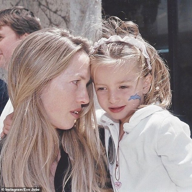 Steve and Laurene married in March 1991 and had three children together: son Reed in 1991 and daughters Erin in 1995 and Eve in 1998. (Eve and Laurene are pictured together.)