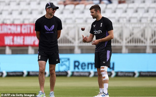 Since retiring, Anderson (left) has taken on a mentoring role for England's fast bowlers.