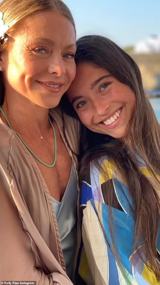 The talk show host is seen here with her daughter, who is an aspiring singer.