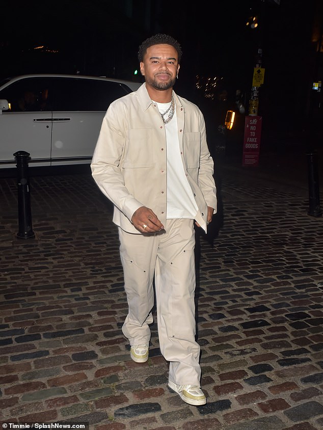 Meanwhile, reality star turned singer Wes arrived in style as he donned a beige jacket and trousers over a white T-shirt.