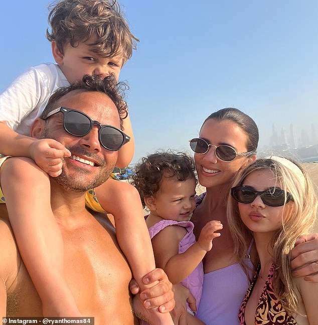 Ryan and Lucy are parents to four-year-old son Roman (top) and two-year-old Lilah (centre) and Ryan has another daughter, Scarlett, 13 (right) with ex-wife Tina O'Brien.