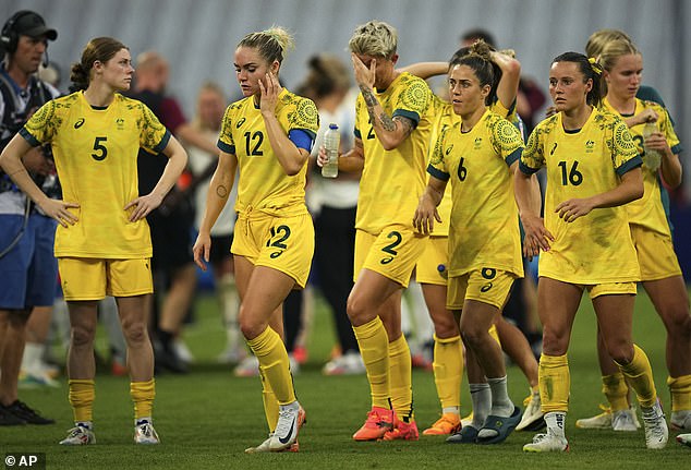 Alarm bells began ringing at the Paris Olympics after the Matildas were beaten 3-0 by Germany in their opening group game (pictured)