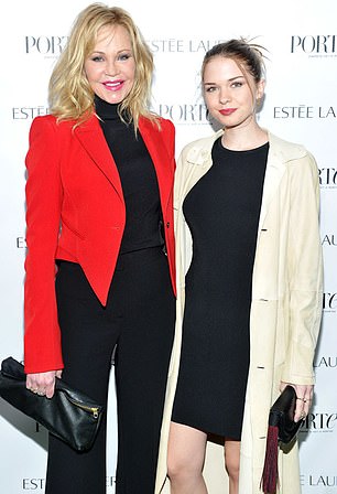 Melanie Griffith (left) and Stella in PORTER host the Incredible Women Gala in association with Estee Lauder at NeueHouse Los Angeles in 2017