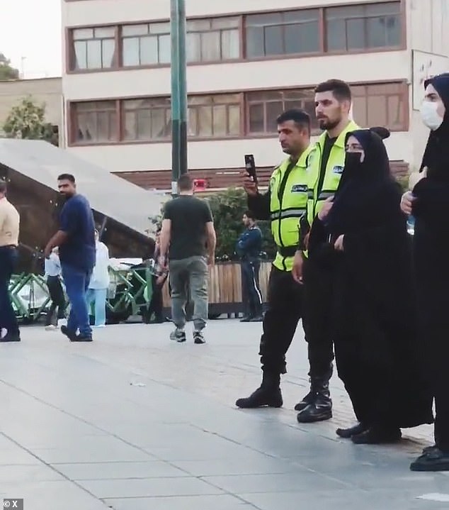 The morality police line up and police offenders who violate Iran's strict rules on what men and women can wear.