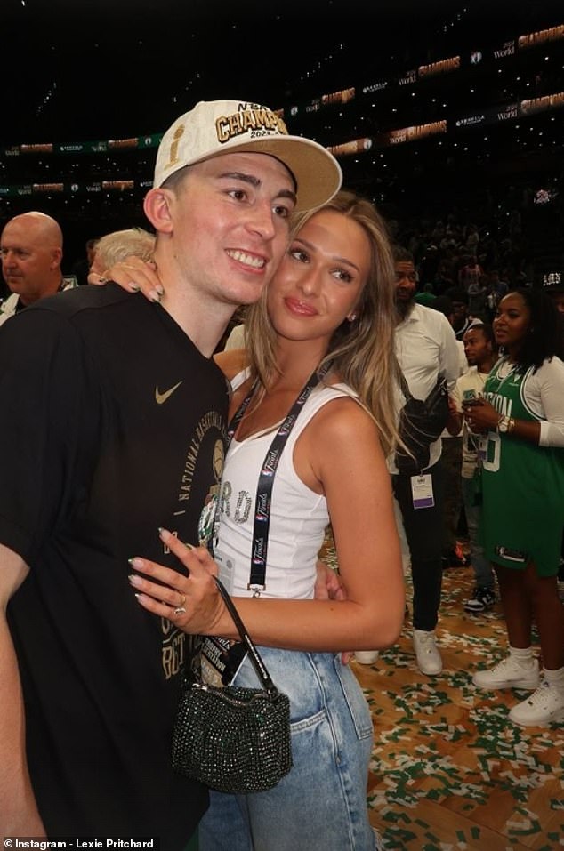 She was on hand to celebrate their NBA championship when the Celtics won in June.