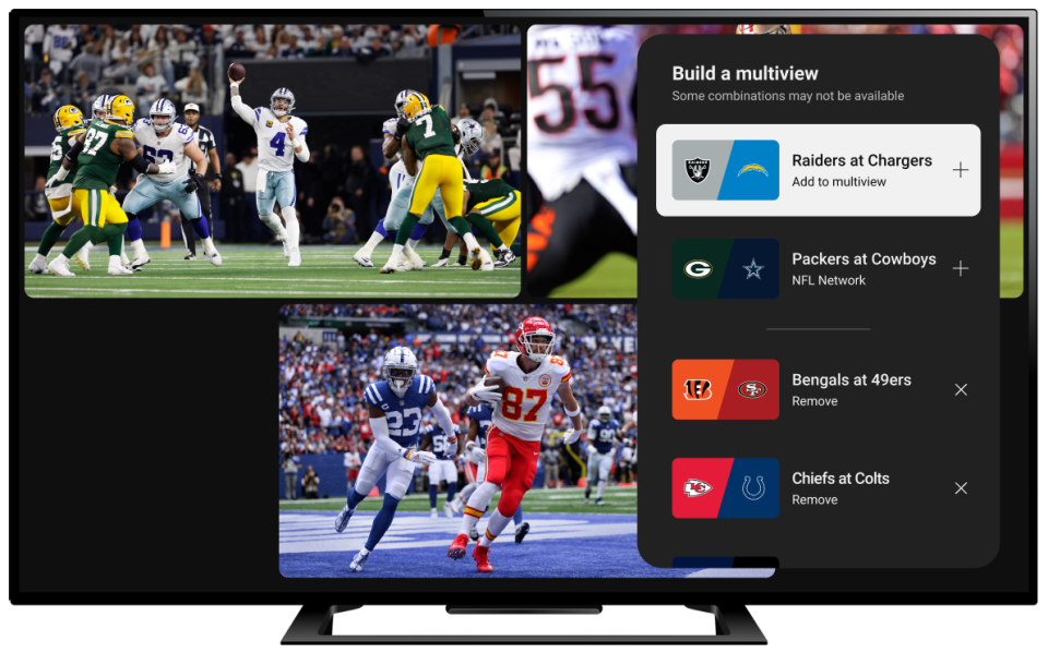 NFL Sunday Ticket helps fantasy managers and NFL fans stay up to date with the action with multi-view.