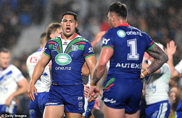 Warriors star Roger Tuivasa-Sheck suffered a visible concussion after the collision and will not play again this season.