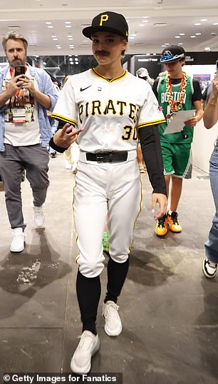 Fans were shocked to see Livvy put on the Pittsburgh Pirates uniform.