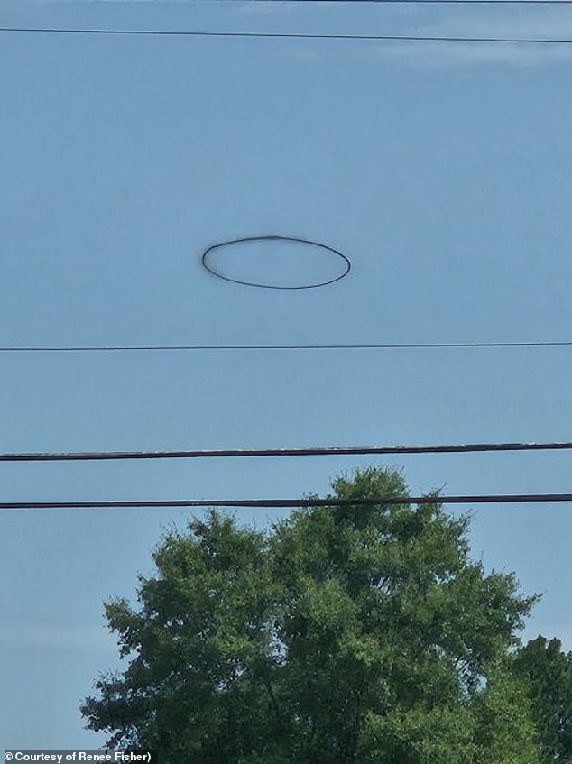 The black ring disappeared within about 10 minutes, one onlooker said.