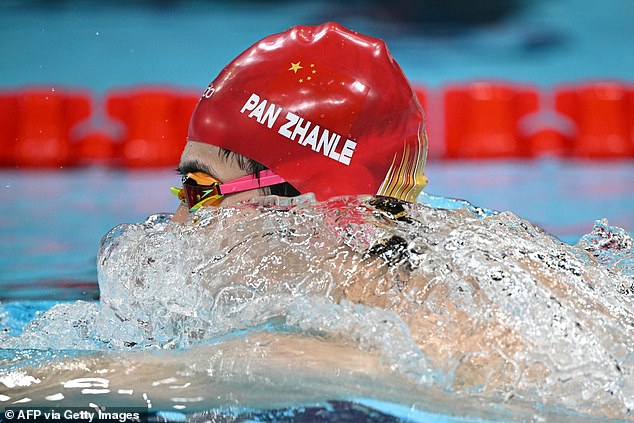 Zhanle again attracted attention after recording the fastest 100m relay of all time while competing in the 4x100m freestyle final at La Defense Arena.