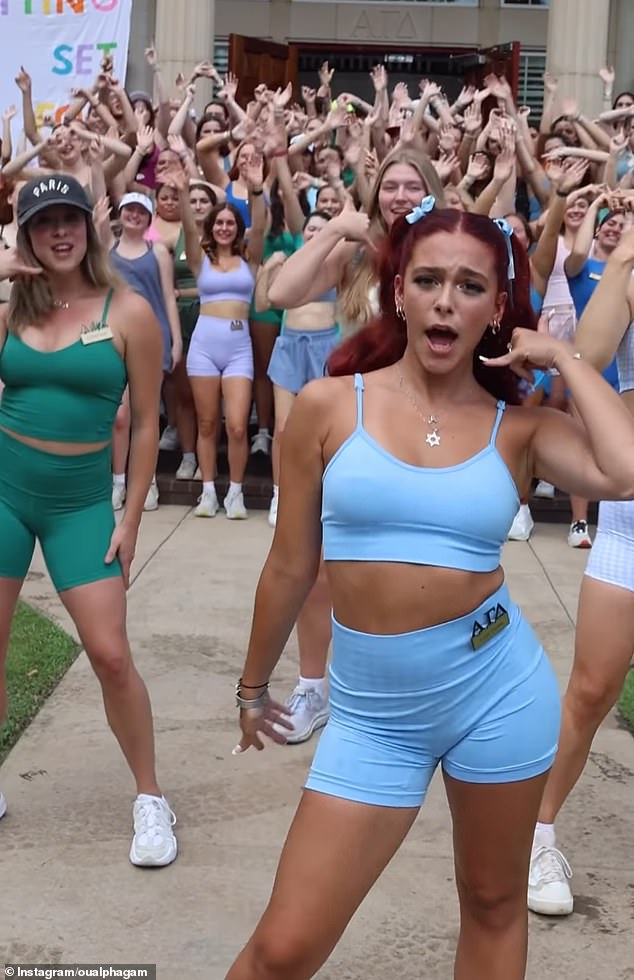 Earlier this week, Alpha Gamma Delta at the University of Central Oklahoma uploaded a clip showing the latest group of women to join the sorority dancing to Chappell's song, HOT TO GO!