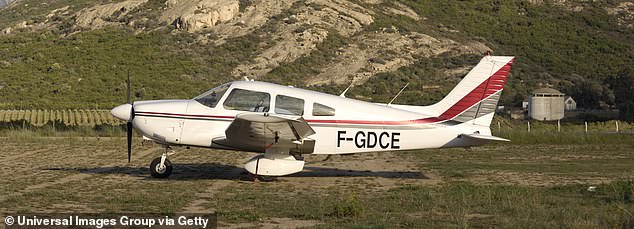 Bloomquist was flying a single-engine Piper similar to the aircraft shown here.