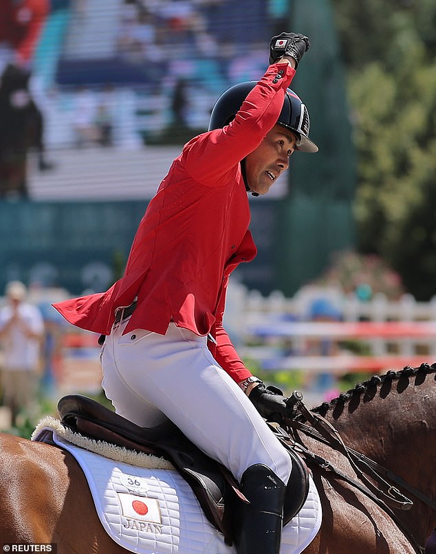 Yoshiaki Oiwa, qualified for the individual eventing competition, from Japan, at the Palace of Versailles, France