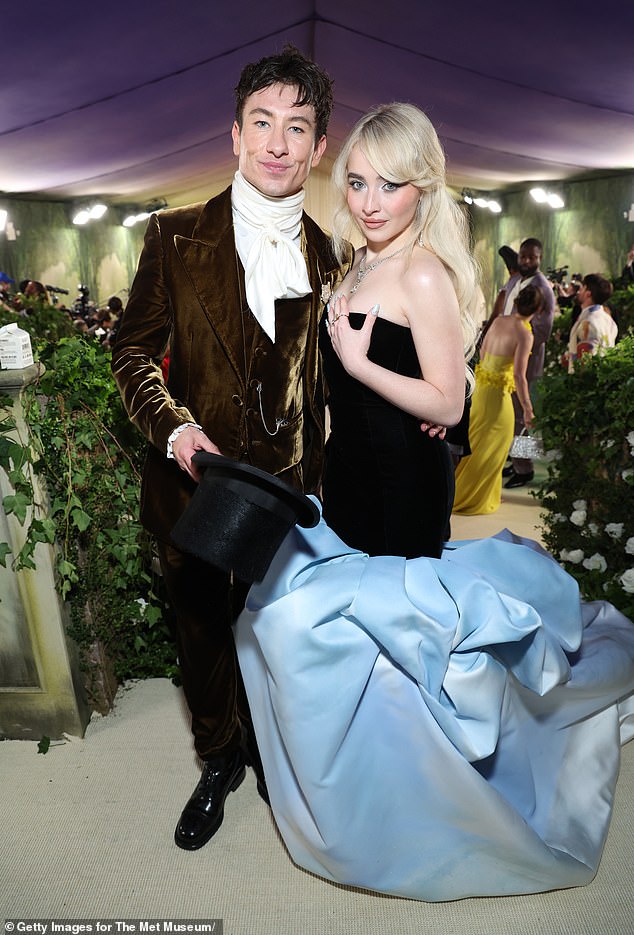 Sabrina made a rare statement about her relationship with actor Barry Keoghan, 31, in an interview with Variety on Tuesday; they are seen together on May 6 at the Met Gala in Manhattan.