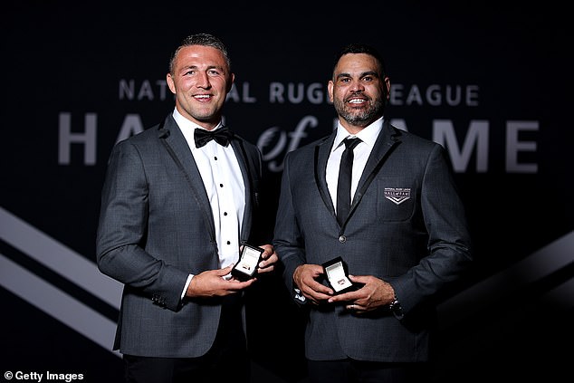 Sam posed alongside his partner Greg Inglis