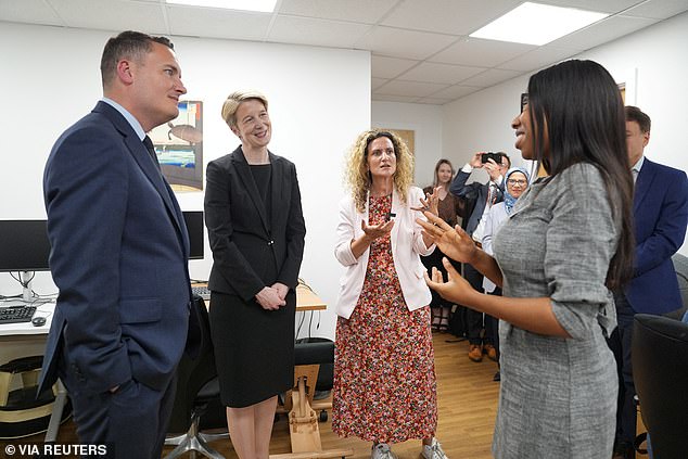 The Government announced today that it had added GPs to the Additional Duties Reimbursement Scheme (ARRS), in the hope that practices will be able to recruit 1,000 more doctors this year. Pictured is Health Secretary Wes Streeting during a visit to Abbey Road Surgery in north London earlier this month, where he pledged to 