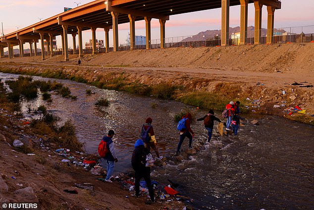 The migrants crossed the Rio Grande near El Paso in 2022 on their way to turn themselves in to U.S. border control and request asylum.