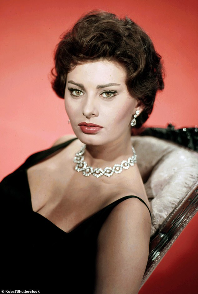 Trump commented on the image's resemblance to classic Hollywood icons Sophia Loren (pictured) and Elizabeth Taylor and then questioned a Wall Street Journal columnist who commented earlier this month on Harris's beauty.