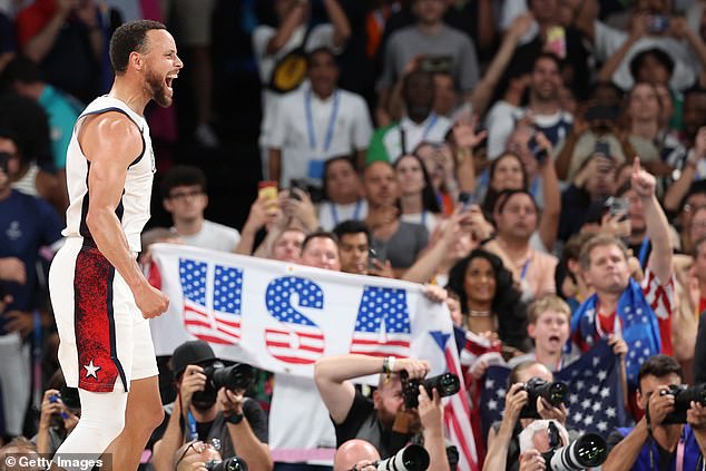 Steph Curry led the United States with 36 points, eight rebounds and two assists.