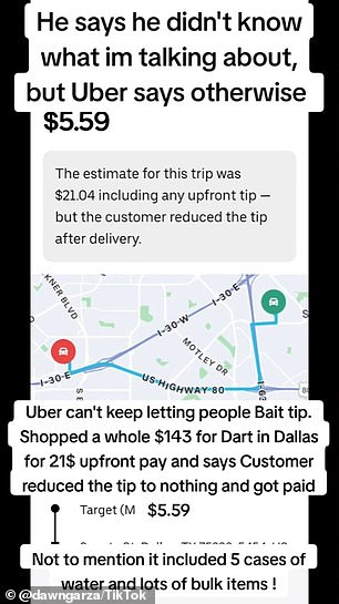 The phenomenon sees customers leaving large tips on the app to encourage delivery drivers to prioritize their order, but then reducing their tip before it arrives.