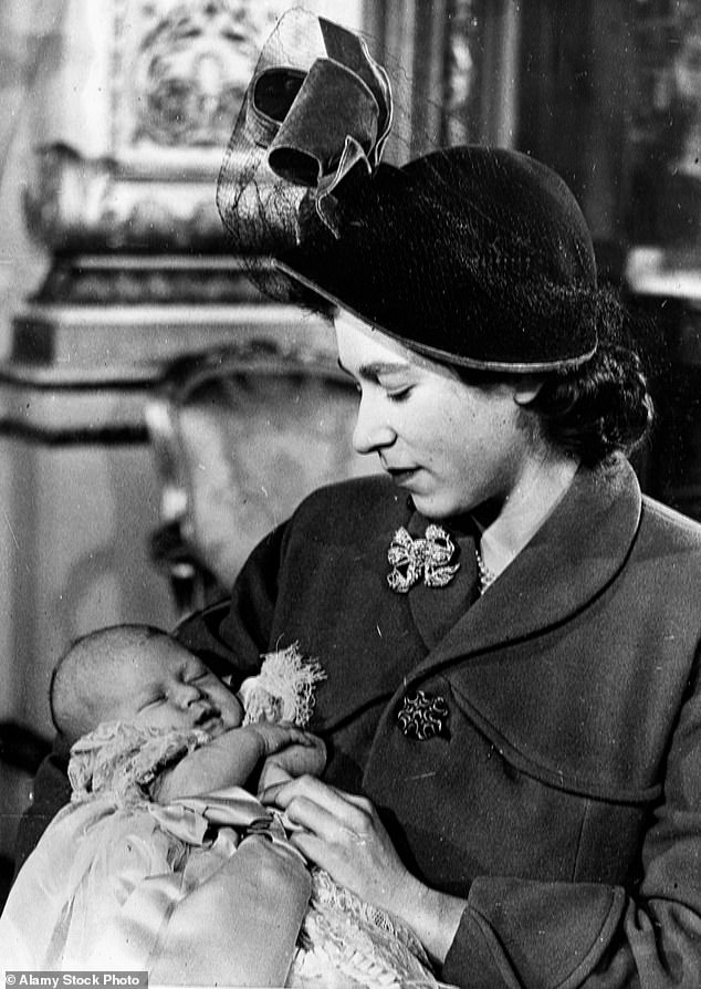 Princess Elizabeth wore a cherry-colored coat and hat.