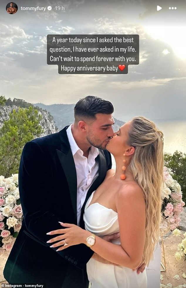 Tommy paid tribute to the milestone on his Instagram, with an emotional post that included a photo of the couple kissing.