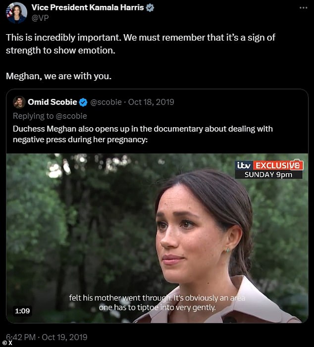 This is the first time Harris has spoken publicly about Markle, with the Duchess speaking out about the struggles she had with negative media attention during her pregnancy.