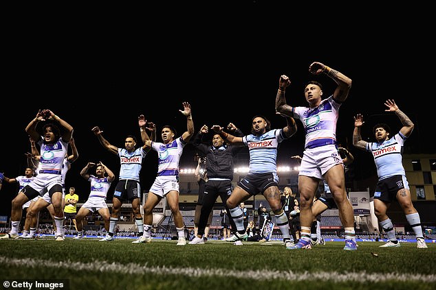 Johnson's teammates performed the Haka to honour their retired captain and scrum-half.