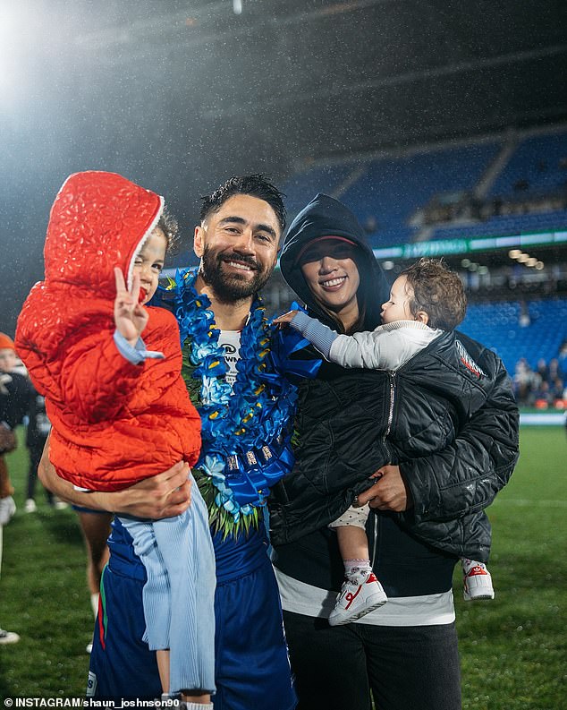 Johnson and his family were able to say goodbye to home fans in Auckland last week.