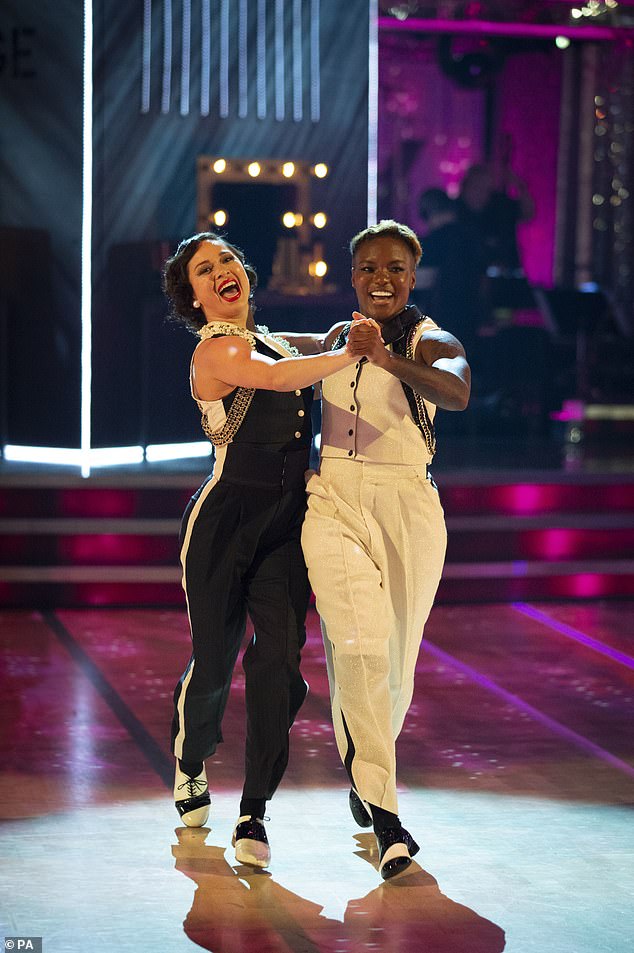 Nicola Adams (right) and Katya Jones (left) were the first same-sex couple to compete on the show in 2020, but had to pull out in week four after Jones tested positive for Covid.