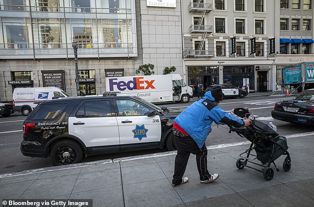 The shooting reportedly took place on Geary Street (pictured), near Union Square.