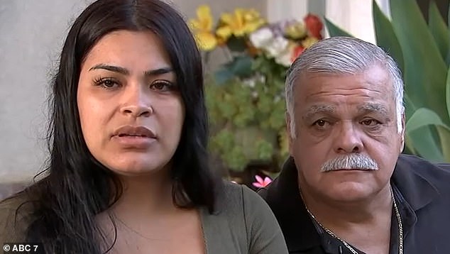 Her husband Florencio (pictured with daughter Stephanie), incredibly, forgave the man who jumped despite the fact that his desire to end his own life caused his death.