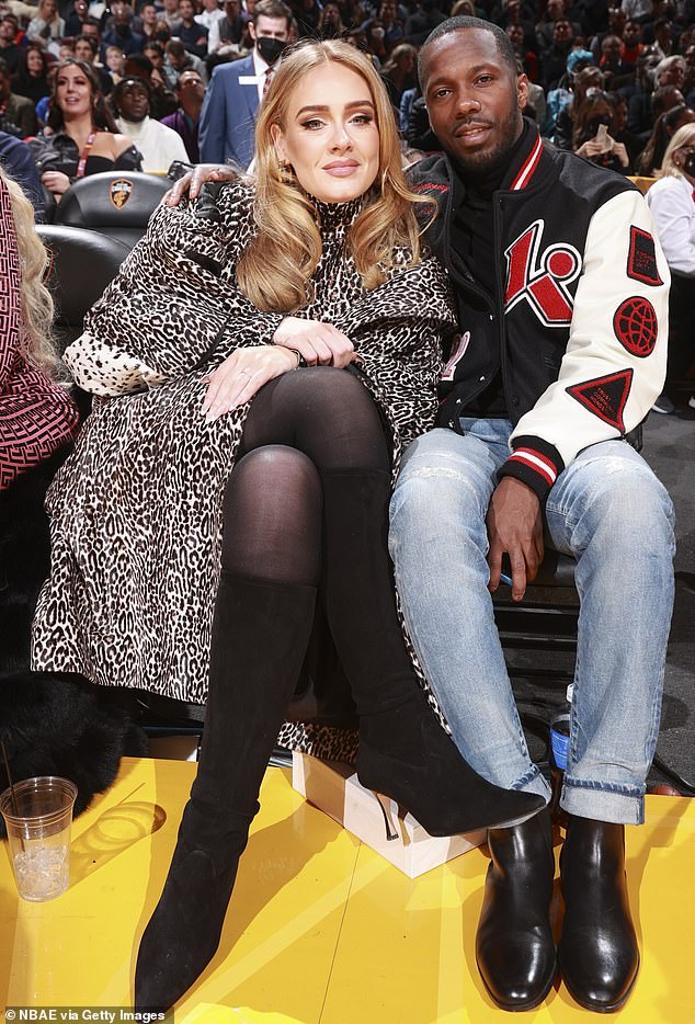 Adele sent fans into a frenzy when she finally confirmed her engagement to Rich Paul during an early Munich residency show; the couple is pictured in 2022