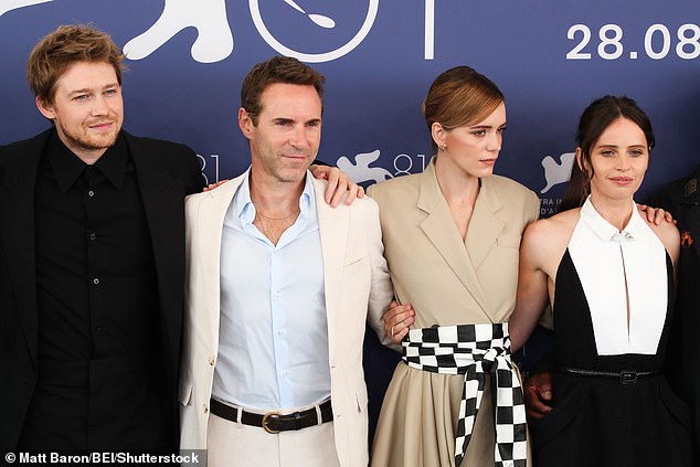 Joe Alwyn, Alessandro Nivola, Stacy Martin and Felicity (pictured, left to right)