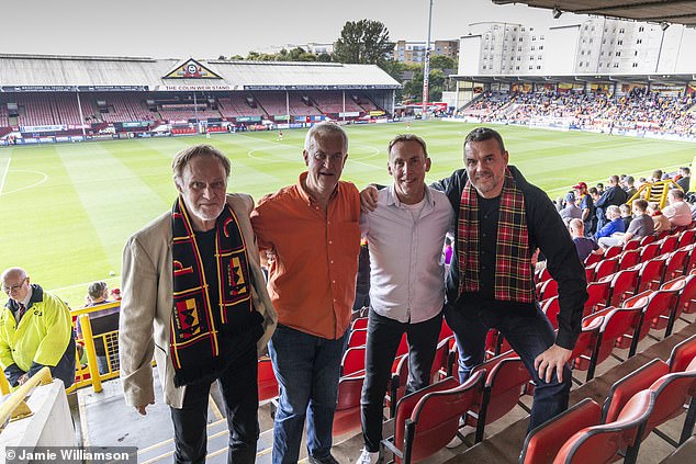 These Swedish fans add an international touch to the events at Firhill