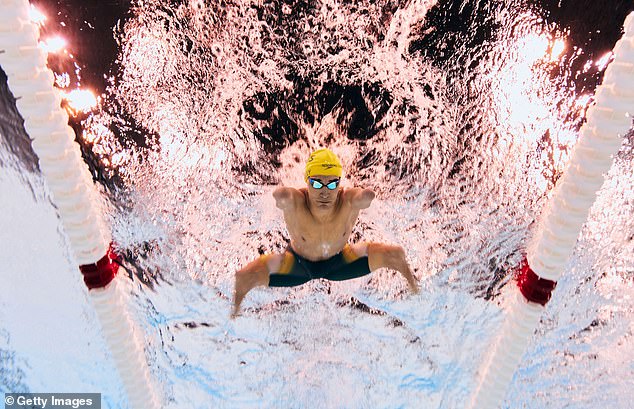 The swimmer was deemed to have performed a butterfly stroke during his freestyle leg.