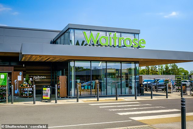 A Waitrose supermarket (file image). Jessica Weston-Brown met her future husband, Jaxom, while they were both working as shop assistants at a branch of the supermarket chain in Eastbourne, West Sussex.