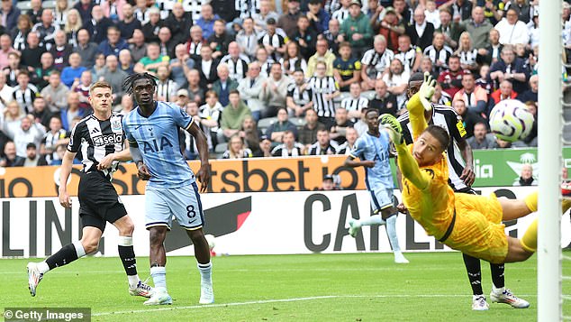 Newcastle striker Harvey Barnes opened the scoring with a brilliant finish in the 37th minute of the match.